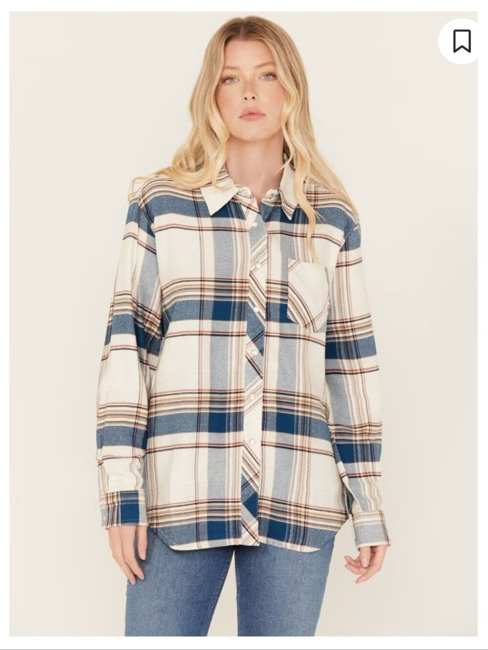 Idyllwind Women's Catherine Lightweight Pearl Snap Flannel Boyfriend Shirt
